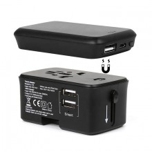 Переходник сетевой для путешествий с Power Bank VHG SL-310B на EU, 3xUSB, 1xMicro USB, 6A Black (SL-309BT) Переходник сетевой для путешествий с Power Bank VHG SL-310B на EU, 3xUSB, 1xMicro USB, 6A Black (SL-309BT)