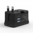Переходник сетевой для путешествий с беспроводной зарядкой VHG SL-310W на EU, 2xUSB, 1xMicro USB, 6A Black (SL-309BT)
