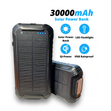 УМБ із сонячною панеллю VHG DN56 30000 mAh QC3.0+PD18W Portable Solar Charger Wireless, Black УМБ із сонячною панеллю VHG DN56 30000 mAh QC3.0+PD18W Portable Solar Charger Wireless, Black