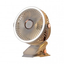 Акумуляторний вентилятор VHG F03 з LED підсвіткою, White Акумуляторний вентилятор VHG F03 з LED підсвіткою, White