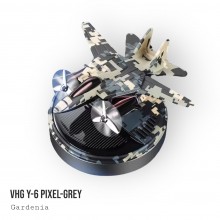 Ароматизатор салону автомобіля VHG Y-6 "Винищувач" на сонячній батареї, Pixel-Grey