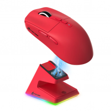 Бездротова акумуляторна миша, Attack Shark X6, PixArt PAW3395, 26000DPI Red, WIRED+2.4G+BT5.2 Бездротова акумуляторна миша, Attack Shark X6, PixArt PAW3395, 26000DPI Red, WIRED+2.4G+BT5.2