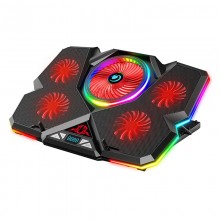 Підставка для ноутбука з охолодженням VHG K44 з RGB-підсвічуванням Laptop Cooling Pad, Red