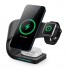 Беспроводная зарядка Qi 4 в 1 VHG LFX-178 Wireless 15W I Док-станция для iPhone + iWatch + Airpods Black
