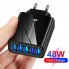 Сетевое зарядное устройство VHG A501-2 QC3.0 5USB Phone Fast Charger Black